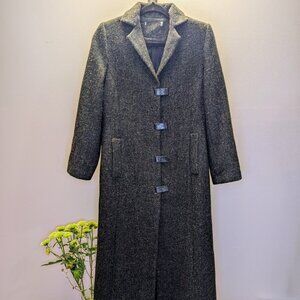Wool coat dark green with flecks of color
